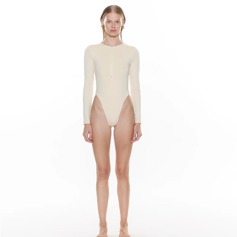 White Myra Long Sleeve swimsuit